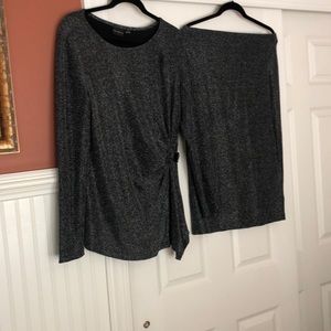 Ladies pencil skirt with tunic top 2 pieces